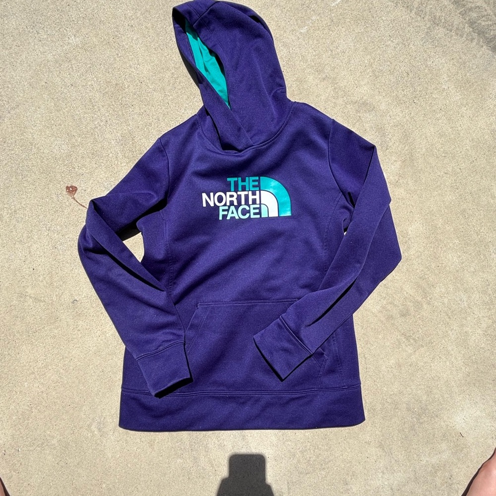 The North Face Teal and Purple Hoodie